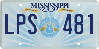 MS license plate LPS481