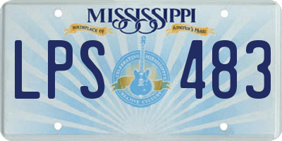 MS license plate LPS483