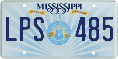 MS license plate LPS485