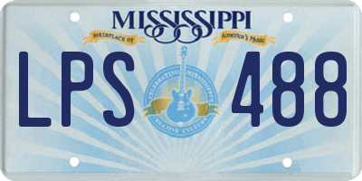 MS license plate LPS488