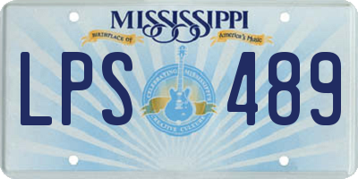 MS license plate LPS489