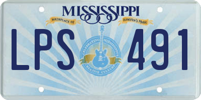 MS license plate LPS491