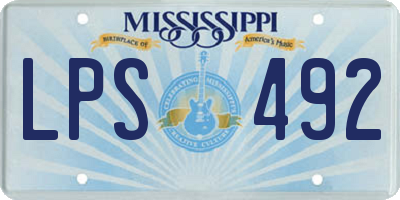 MS license plate LPS492