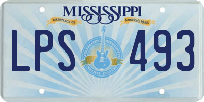 MS license plate LPS493