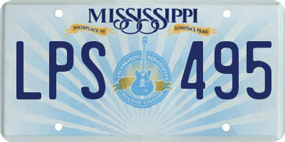 MS license plate LPS495