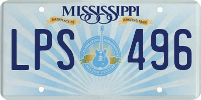 MS license plate LPS496