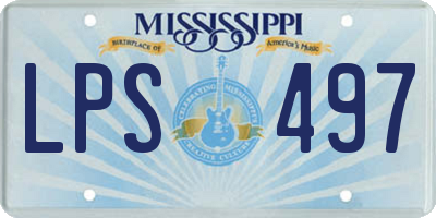 MS license plate LPS497