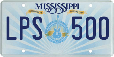 MS license plate LPS500