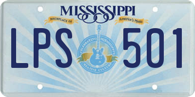 MS license plate LPS501