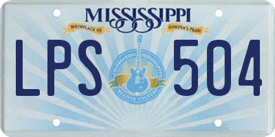 MS license plate LPS504