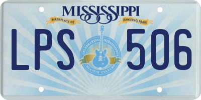 MS license plate LPS506