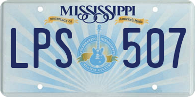 MS license plate LPS507