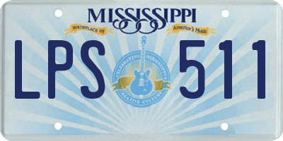 MS license plate LPS511
