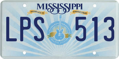 MS license plate LPS513