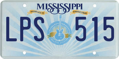 MS license plate LPS515
