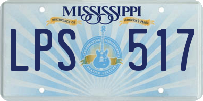 MS license plate LPS517