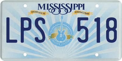 MS license plate LPS518