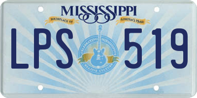 MS license plate LPS519
