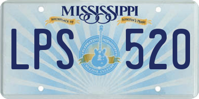 MS license plate LPS520