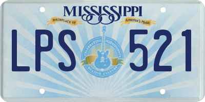 MS license plate LPS521