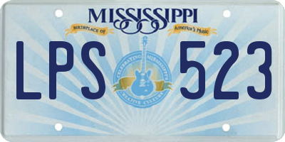 MS license plate LPS523