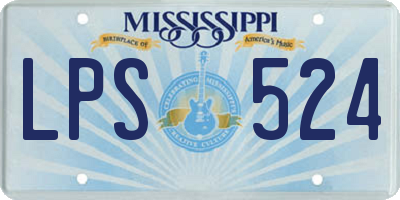 MS license plate LPS524