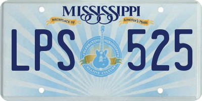 MS license plate LPS525