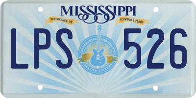 MS license plate LPS526