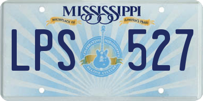 MS license plate LPS527
