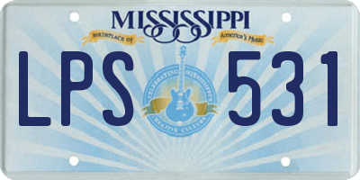 MS license plate LPS531