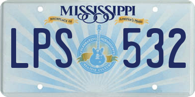 MS license plate LPS532