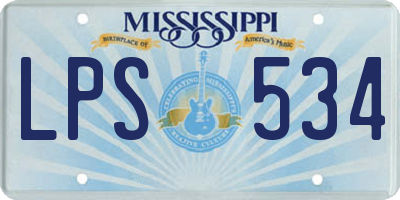MS license plate LPS534