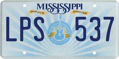 MS license plate LPS537
