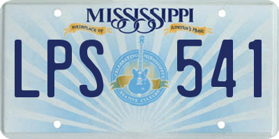 MS license plate LPS541