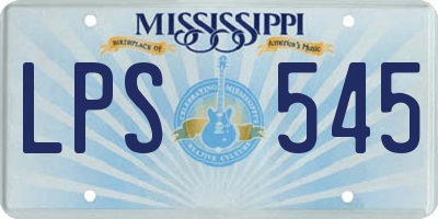 MS license plate LPS545