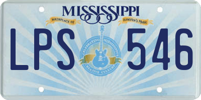 MS license plate LPS546