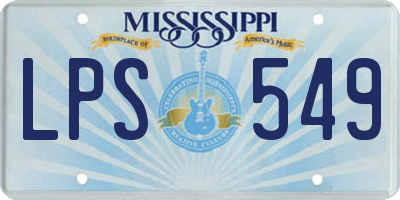 MS license plate LPS549