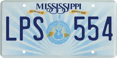 MS license plate LPS554