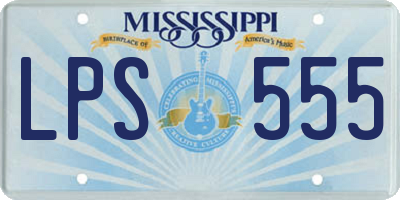 MS license plate LPS555