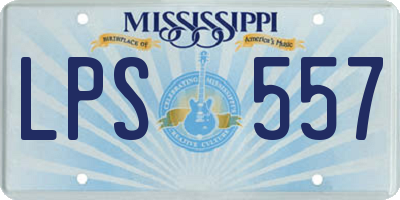 MS license plate LPS557