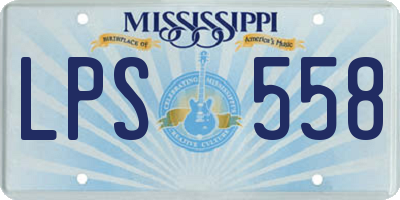 MS license plate LPS558