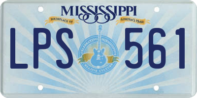 MS license plate LPS561
