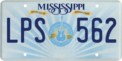 MS license plate LPS562