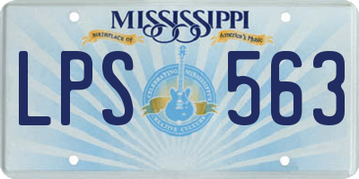 MS license plate LPS563
