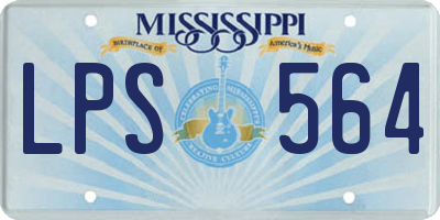 MS license plate LPS564