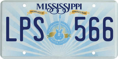 MS license plate LPS566