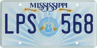 MS license plate LPS568
