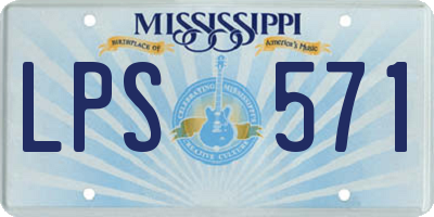 MS license plate LPS571