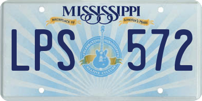 MS license plate LPS572