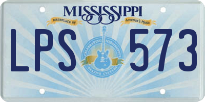 MS license plate LPS573